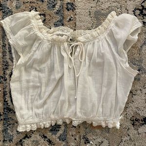 Vintage lace cropped top